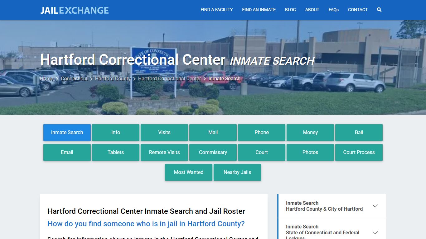 Hartford Correctional Center Inmate Search - Jail Exchange